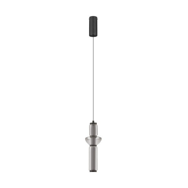 Pilkos spalvos iš stiklo kabantis šviestuvas LED su pritemdymo funkcija ø 12 cm Ulon – Nova Luce