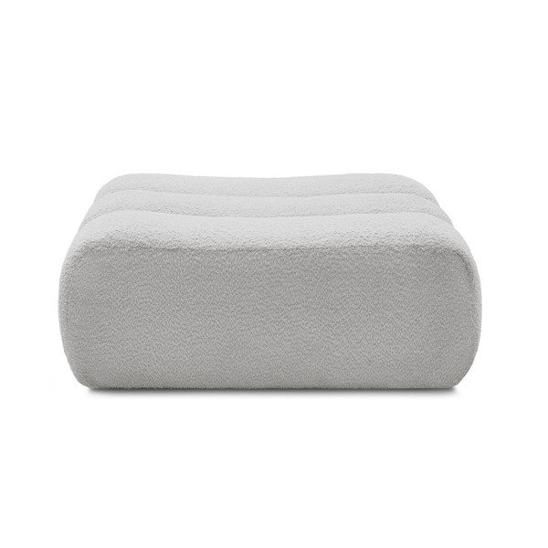 Šviesiai pilkos spalvos taburetė iš boucle Azra – Bobochic Paris