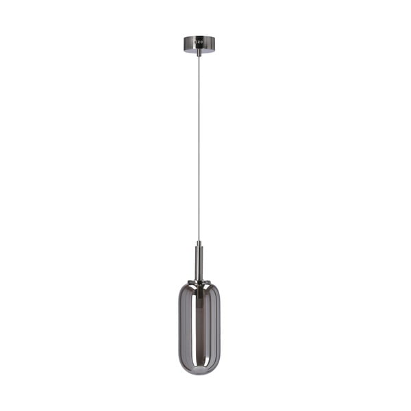 Antracito spalvos kabantis šviestuvas LED ø 13 cm su stiklo gaubtu Fiuggi – Candellux Lighting