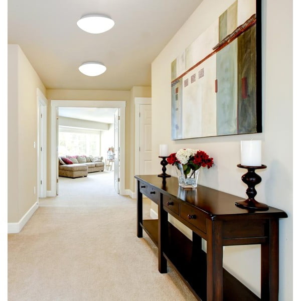 Baltas lubinis šviestuvas su stikliniu gaubtu ø 17,5 cm Nina - Candellux Lighting-image-1