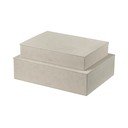 Smėlio spalvos iš dirbtinės odos daiktadėžės su dangčiu 2 vnt. 40x30x11 cm Sahla – Blomus