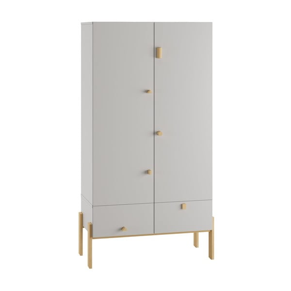 Šviesiai pilka žema vaikiška komoda 100x25 cm Cube - Pinio-image-4