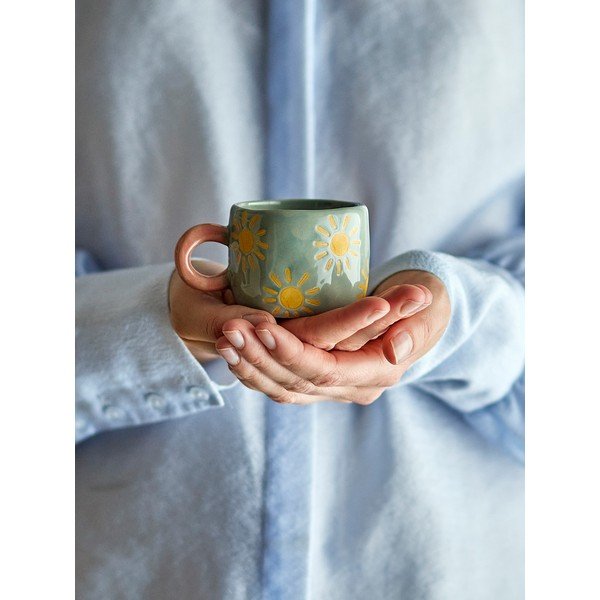 Šviesiai mėlynos spalvos iš keramikos vaikiškas puodelis 110 ml Nini – Bloomingville-image-4