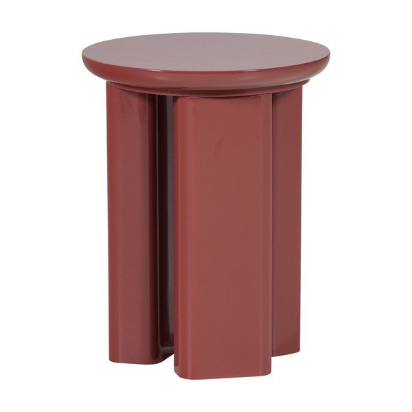 Blizgus apvalios formos šoninis stalas ø 40 cm Orivo – WOOOD