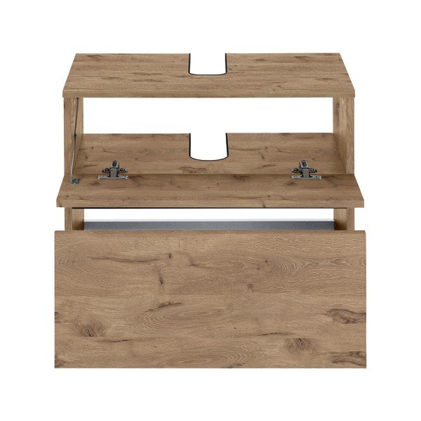Spintelė po kriaukle natūralios spalvos iš ąžuolo 60x55 cm Wisla – Støraa-image-3