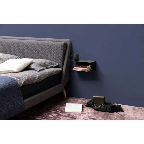 Juoda metalinė dvisienė lentyna Actona Joliet, plotis 35 cm-image-1