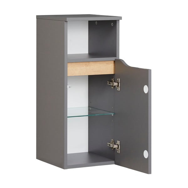 Pilka žema vonios kambario spintelė 30x72 cm Set 357 - Pelipal-image-2