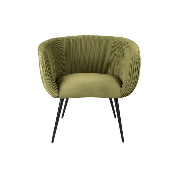Žalia valgomojo kėdė su aksominiu paviršiumi Majestic - Leitmotiv