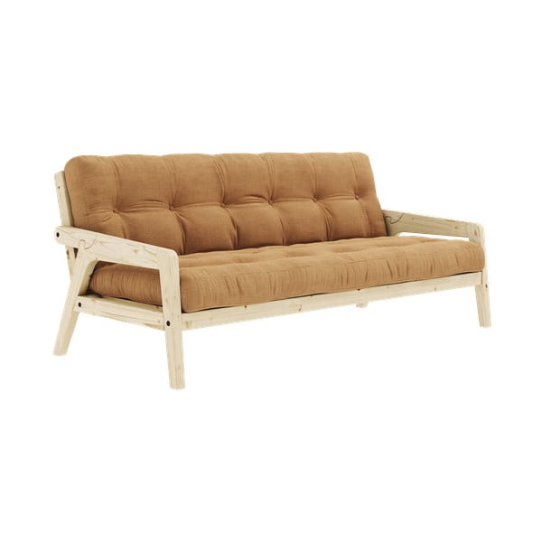 Garstyčių spalvos sofa lova 204 cm Grab Clear - Karup Design-image-3
