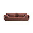 Iš velveto sofa rožinės spalvos 250 cm Torino – Micadoni 
