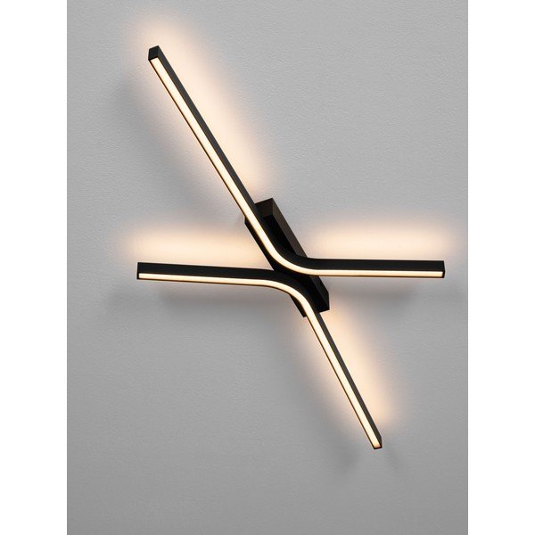 Matinės juodos spalvos iš aliuminio lubinis šviestuvas LED su pritemdymo funkcija 50x100 cm Akro – Nova Luce-image-1