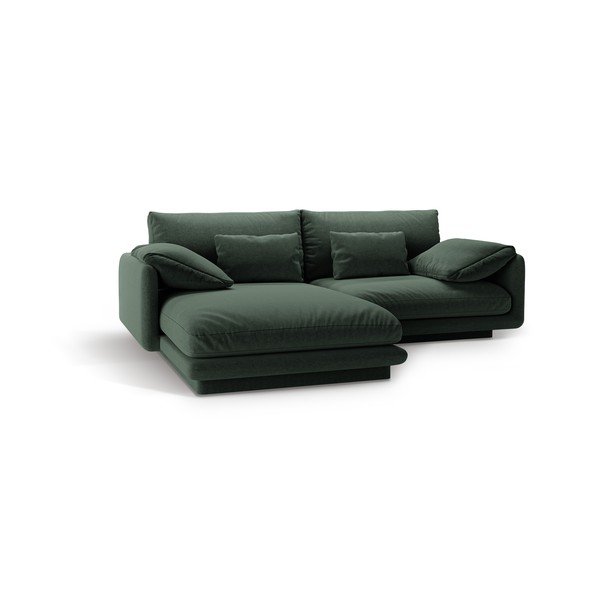 Kampinė sofa tamsiai žalios spalvos (su kairiuoju kampu) Torino – Micadoni Home-image-2