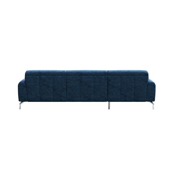 Mėlyna kampinė sofa su metalinėmis kojelėmis MESONICA Puzo, kairysis kampas-image-3