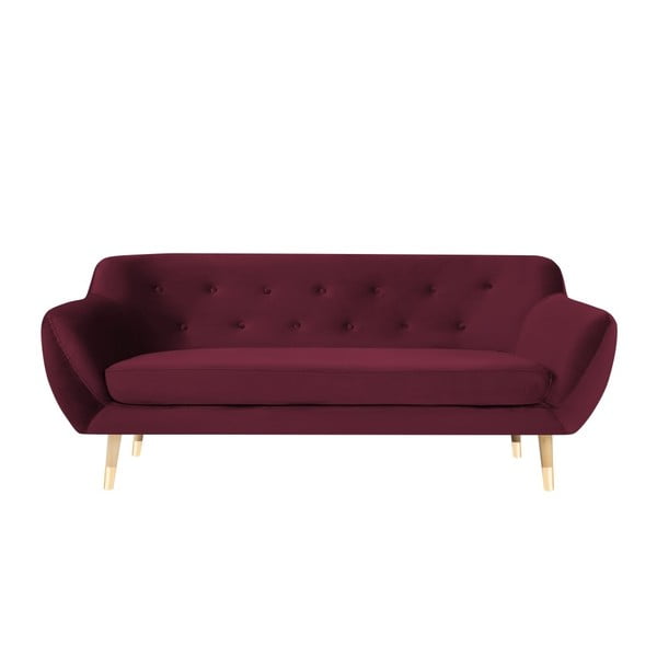 "Mazzini Sofas Amelie" dvivietė bordo spalvos sofa