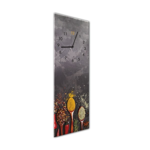 Sieninis laikrodis Styler Glassclock Spoons, 20 x 60 cm