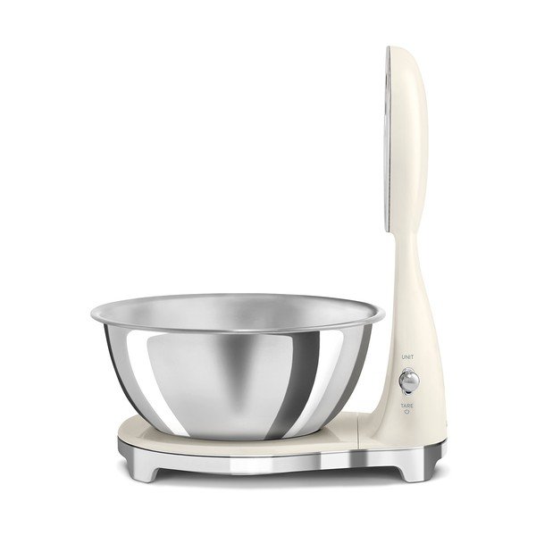 Kreminės spalvos iš plastiko skaitmeninė virtuvinės svarstyklės – SMEG-image-2