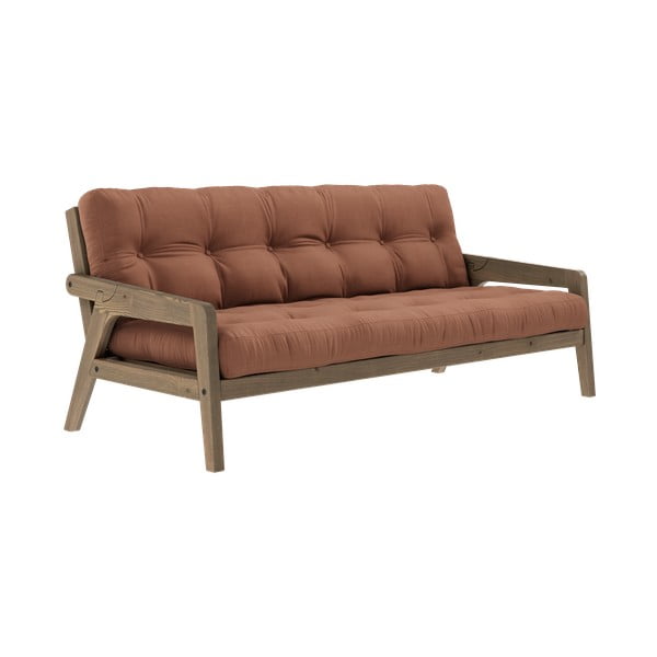 Oranžinė sofa lova 204 cm Grab - Karup Design-image-3