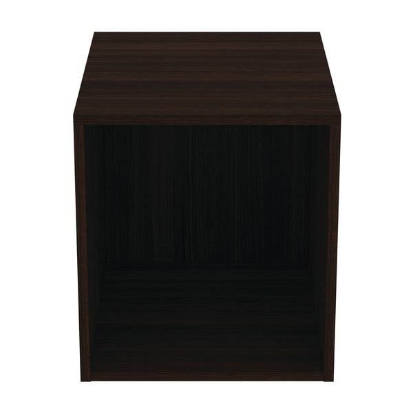 Žema/pakabinama vonios daiktadėžė tamsiai rudos spalvos iš ąžuolo 40x44 cm i.Life B – Ideal Standard