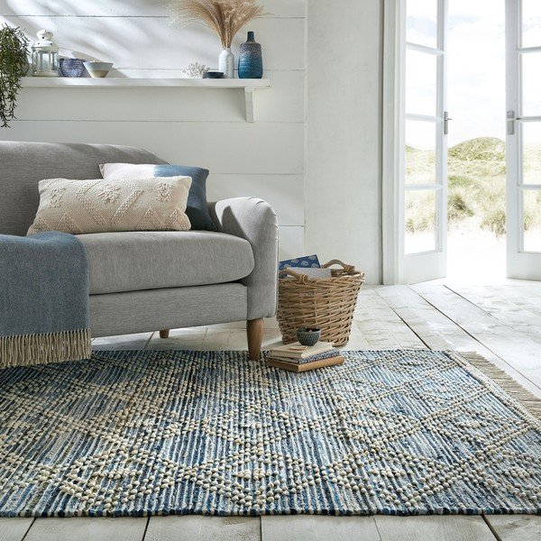 Mėlynas medvilninis kilimas Flair Rugs Lissie, 120 x 170 cm-image-4