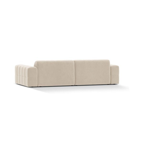 Kreminės spalvos sofa iš velveto 252 cm Chicago – Cosmopolitan Design-image-2