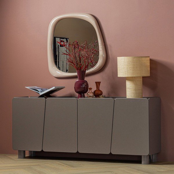 Bordo spalvos iš metalo vaza (aukštis 38 cm) Auri – WOOOD-image-2