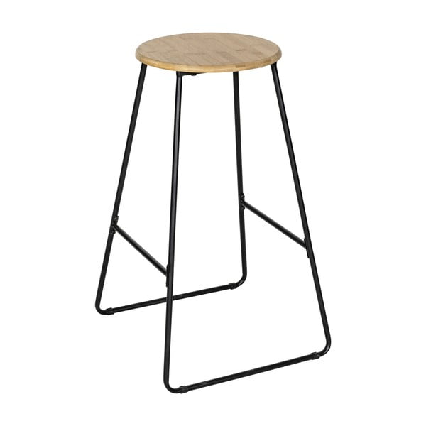 Juoda/natūrali bambukinė baro kėdė 70 cm Loft - Wenko
