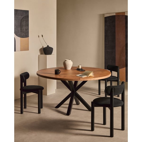 Valgomojo stalas su akacijos stalviršiu ø 150 cm Argo – Kave Home-image-1