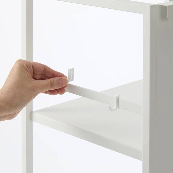 Baltos spalvos iš metalo lentyna ant ratukų 42x84,5x32 cm Tower – YAMAZAKI-image-4