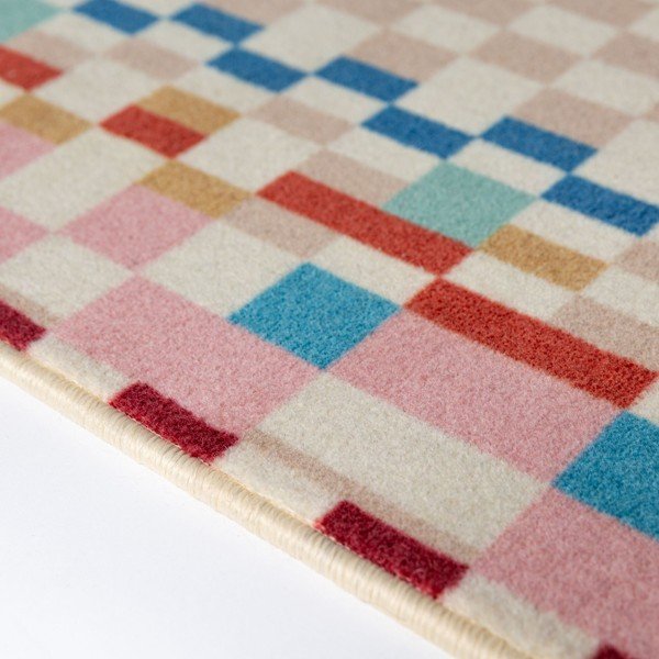 Iš vilnos mišinio kilimas 180x230 cm Checkered Border – Flair Rugs-image-4