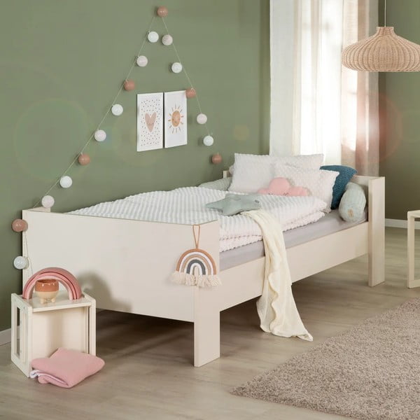 Smėlio spalvos vaikiška lova su sandėliavimo vieta be grotelių 90x200 cm Kids – Roba-image-3