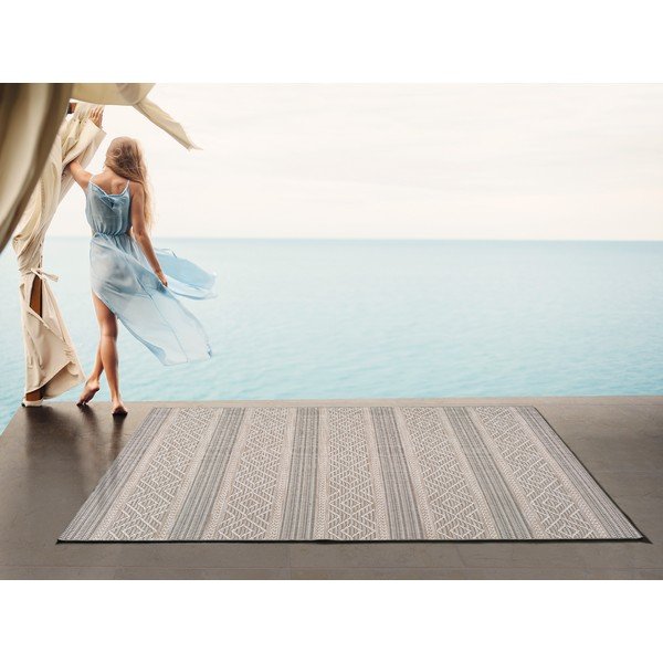 Smėlio spalvos lauko kilimas Universal Cork Lines, 155 x 230 cm-image-1
