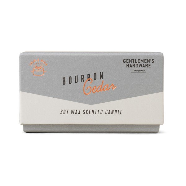 Aromatinė žvakė iš sojų vaško degimo laikas 40 h Bourbon Cedar – Gentlemen's Hardware-image-1