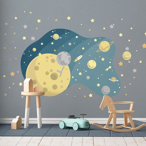 Vaikiškas sieninis lipdukas Ambiance The Starry Galaxy, 90 x 60 cm-image-1