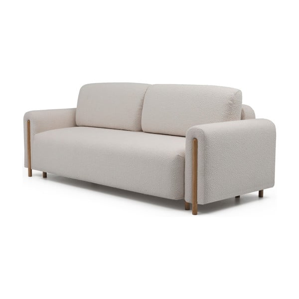 Pilkai smėlinės spalvos iš boucle sulankstoma/su sandėliavimo vieta sofa 244 cm Arcadova – ELTAP-image-2