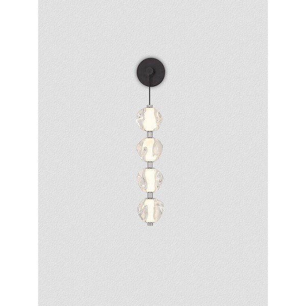 Matinės juodos spalvos iš metalo sieninė lempa LED Ifos – Nova Luce-image-3