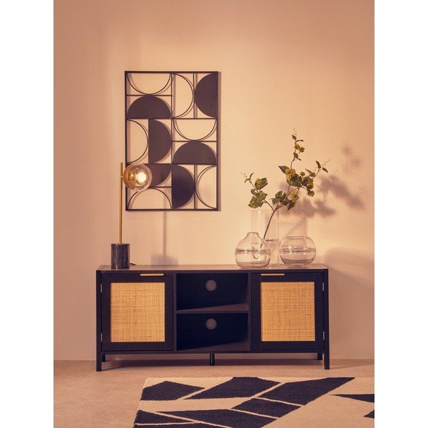 Juodos spalvos TV spintelė 120x52x38 cm Sherman – Premier Housewares-image-1