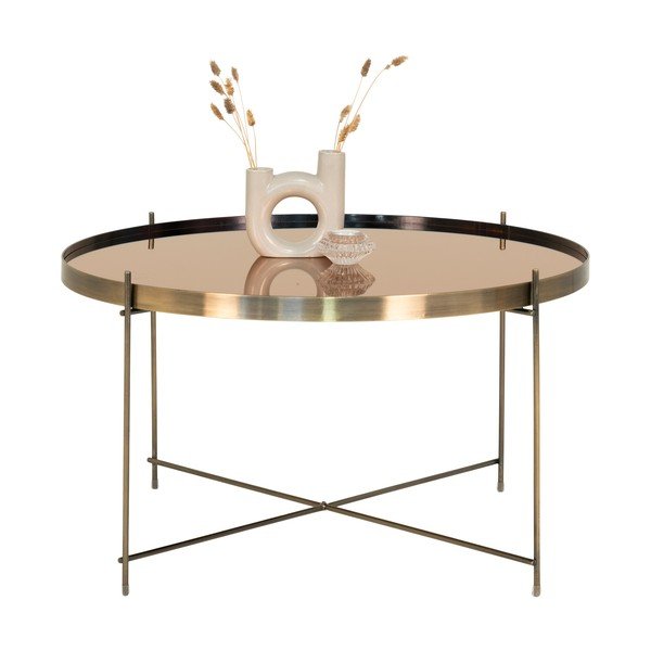 Apvalus auksinis kavos staliukas ø 70 cm Venezia - House Nordic-image-1