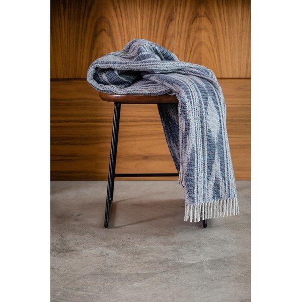 Mėlynas medvilninis pledas Euromant Zanzibar, 140 x 180 cm-image-1