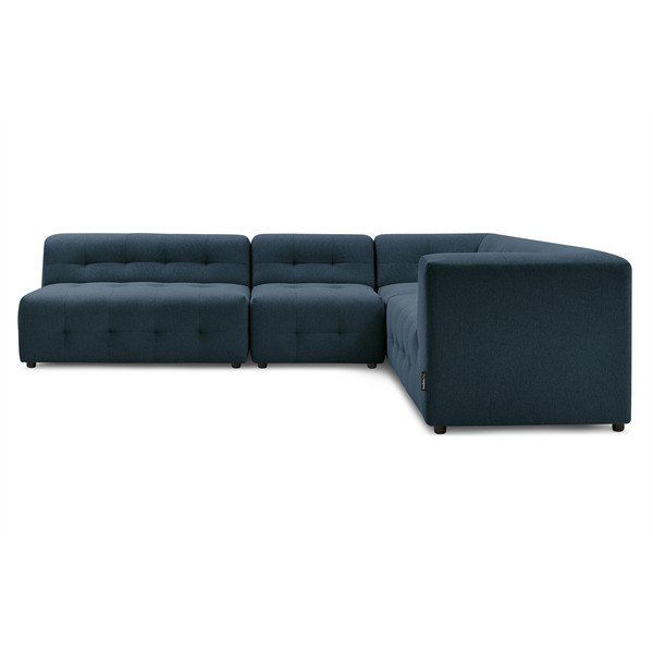Tamsiai mėlyna kampinė sofa (dešinysis kampas) Kleber - Bobochic Paris-image-4