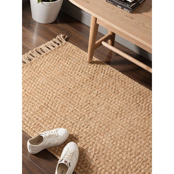 Rankų darbo natūralios spalvos iš džiuto kilimas 80x200 cm Fjord – Hanse Home-image-2