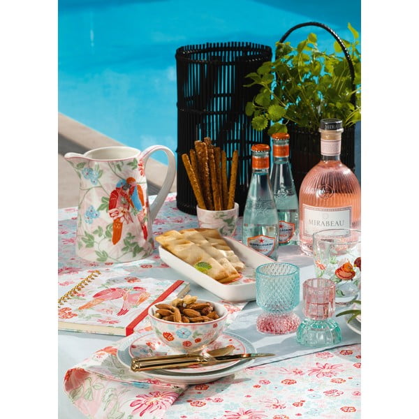 Rožinės ir žalios spalvos stiklinė žvakidė Green Gate-image-1