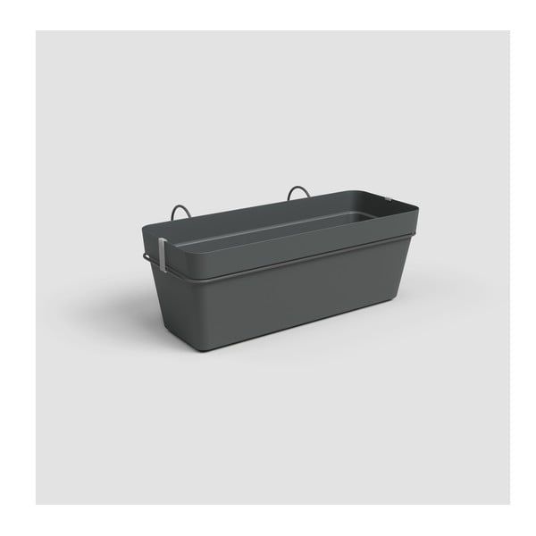 Iš perdirbto plastiko pakabinamas ir sieninis/su savaiminio laistymo funkcija vazonas gėlėms 50 cm Capri – Artevasi-image-1