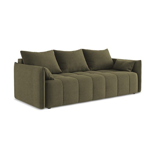 Khaki spalvos sulankstoma/su sandėliavimo vieta sofa 225 cm Moku – Makamii-image-2