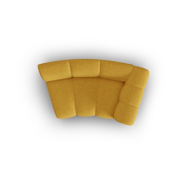 Modulinė sofa geltonos spalvos (su dešiniuoju kampu) Lupine – Micadoni Home-image-4