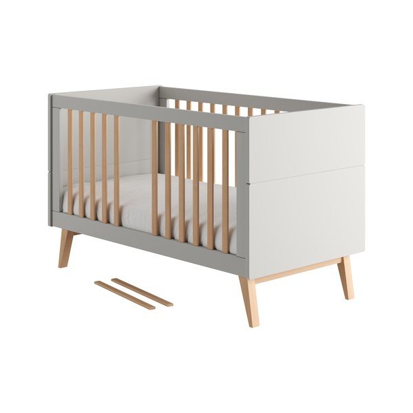 Vaikiška lovelė pilkos spalvos 70x140 cm Swing – Pinio-image-1