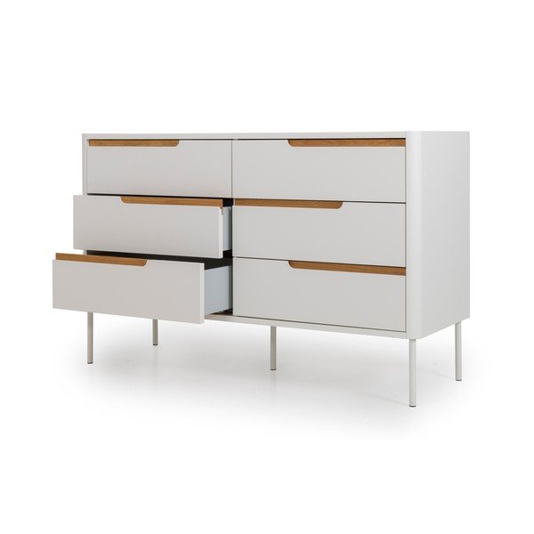 Balta komoda Tenzo Switch, 130 x 83 cm-image-2