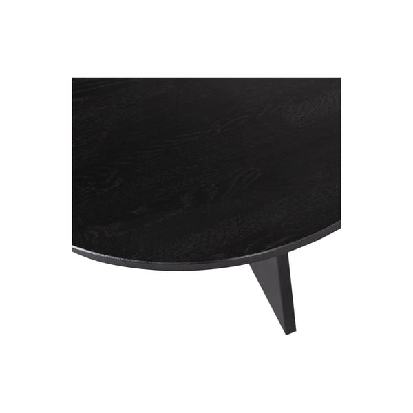 Juodos spalvos apvalios formos kavos staliukas ø 90 cm Fries – WOOOD-image-4