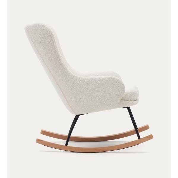 Supamasis krėslas baltos spalvos iš boucle Maustin – Kave Home-image-4