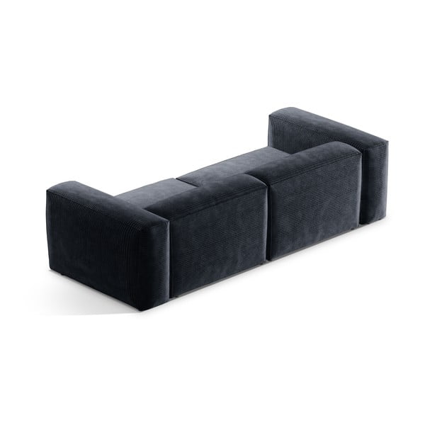 Pilkai mėlynos spalvos iš kordinio velveto sofa 264 cm Bergamo – Cosmopolitan Design-image-2