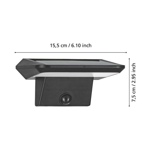 Sieninis lauko šviestuvas LED saulės baterijos (aukštis 7,5 cm) PORRASSA – EGLO-image-2